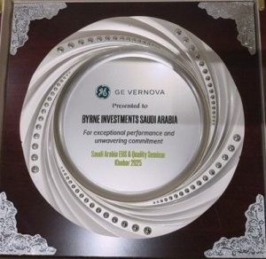 Byrne Recognised by GE Vernova as Best Supplier in Saudi Arabia Byrne Recognised by GE Vernova as Best Supplier in Saudi Arabia